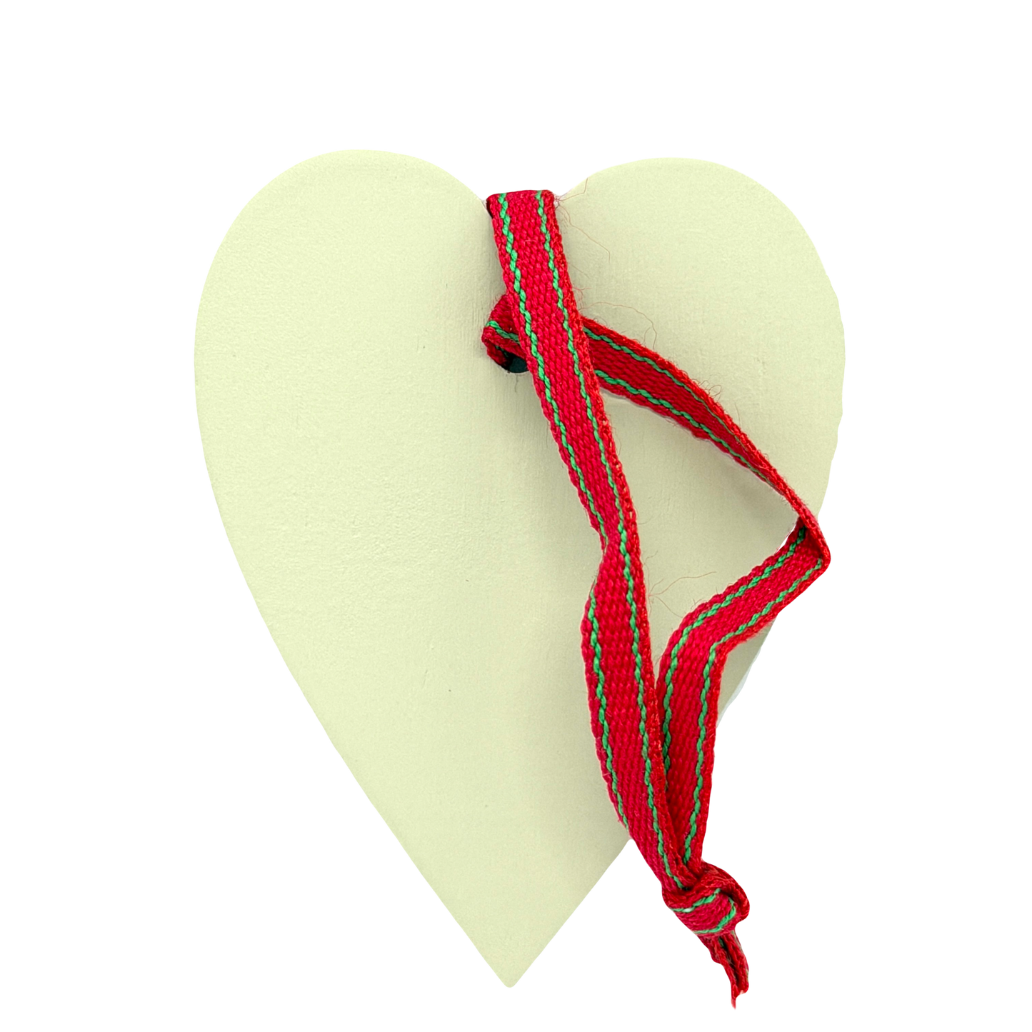 USA Flag Heart Wood Ornament