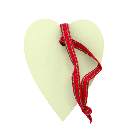 USA Flag Heart Wood Ornament