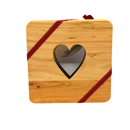 Heart Wood Coaster 4 pack
