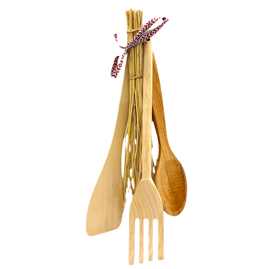Swedish Wood Kitchen Utensil Set