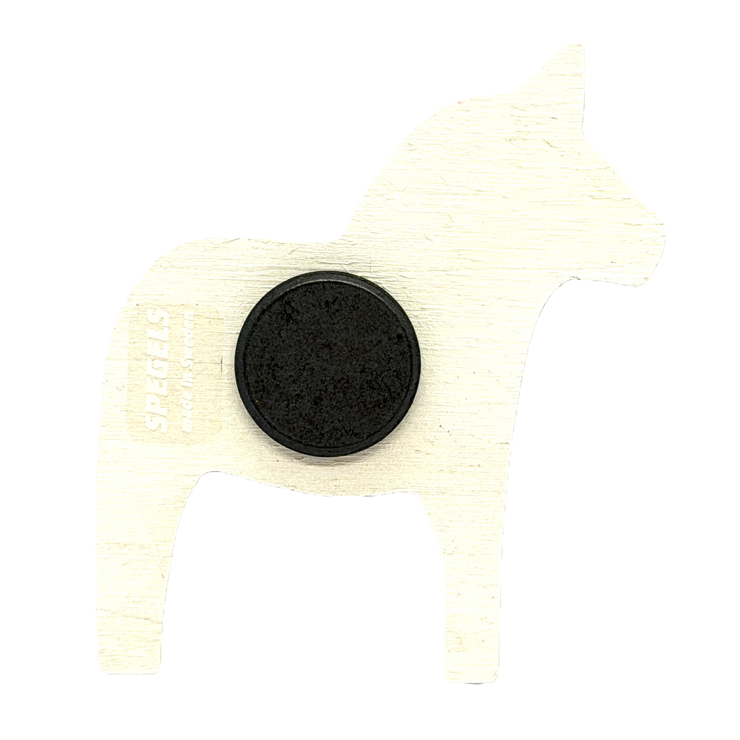 Dalahorse Wood Magnet (white)