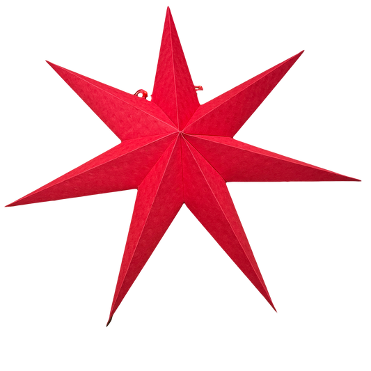 Cloud Paper Star Window Hanging (red)
