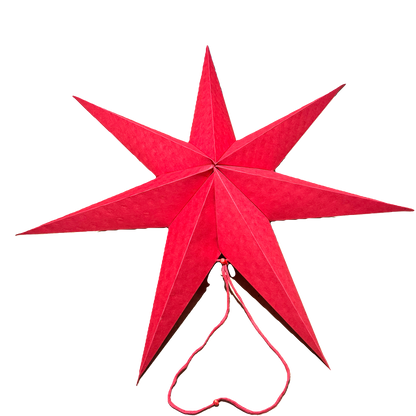 Cloud Paper Star Window Hanging (red)