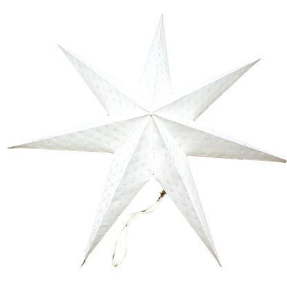 Cloud Paper Star Window Hanging (white)
