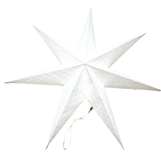 Cloud Paper Star Window Hanging (white)