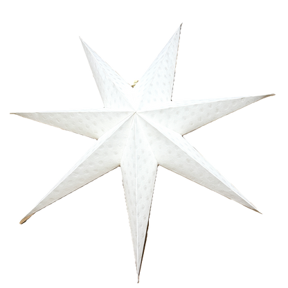 Cloud Paper Star Window Hanging (white)
