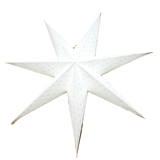Cloud Paper Star Window Hanging (white)