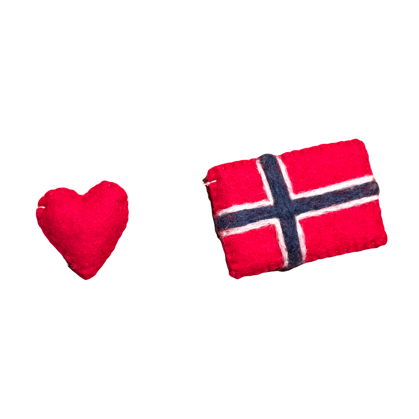 Norwegian Flag & Heart Felt Garland