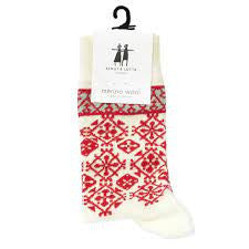 Bengt & Lotta Fjällnäs Socks (White/Red)