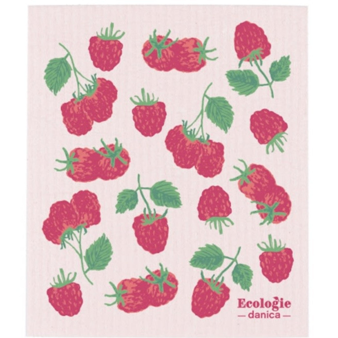 Raspberries Swedish Dishcloth