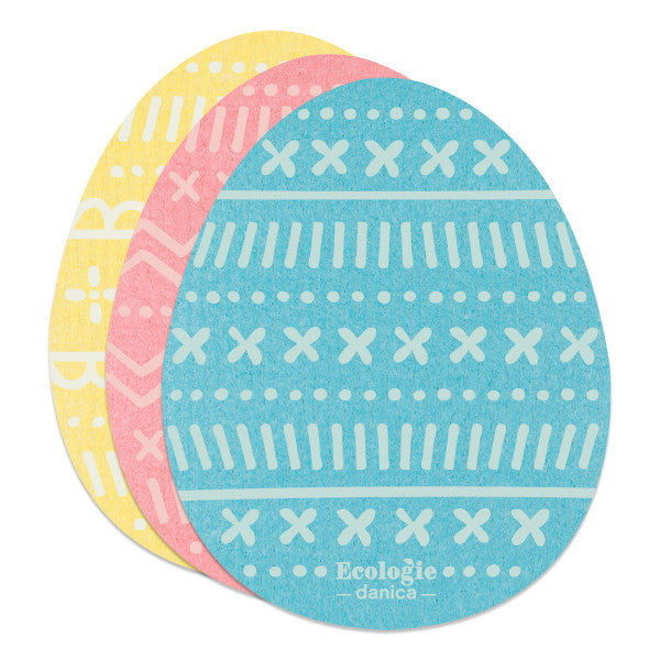 Easter Eggs 3-Pack Swedish Dishcloth