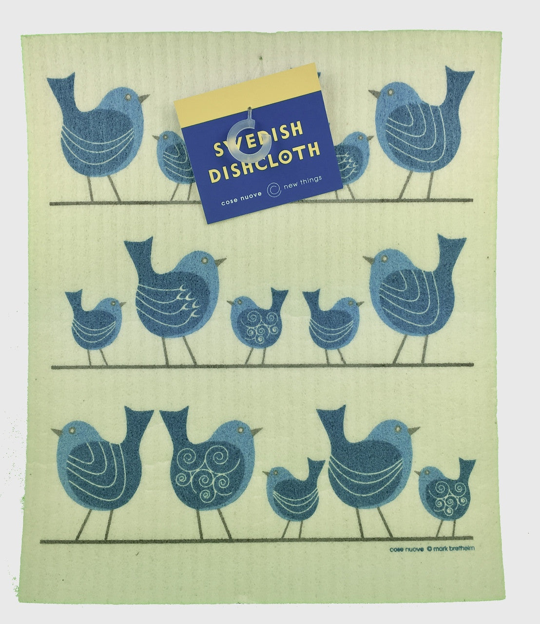 Birds On Wire Swedish Dishcloth