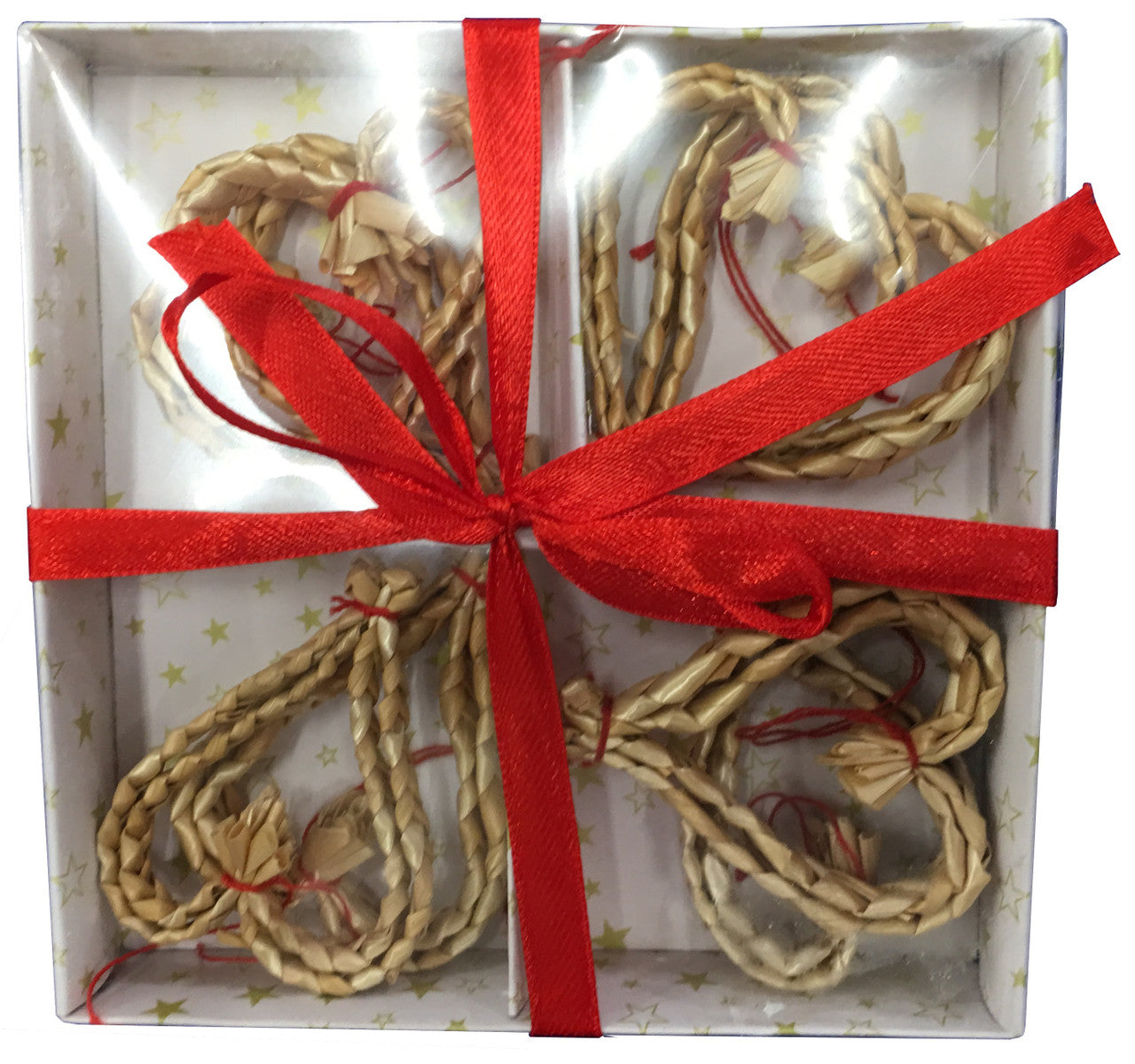 Straw Heart Ornaments
