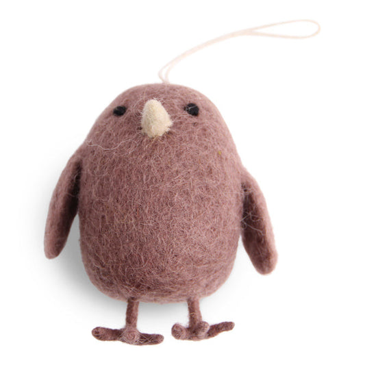 Purple Chubby Chicken Felt Ornament