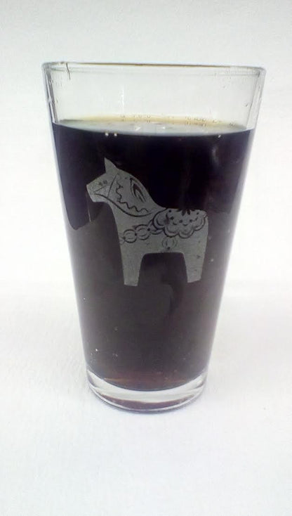 Dala Horse Pint Glass